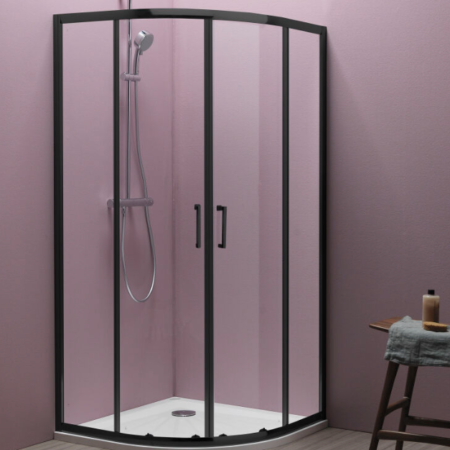 Tuš kabina ECO QUAT R80 TKP 80/K BLACK Kolpa san